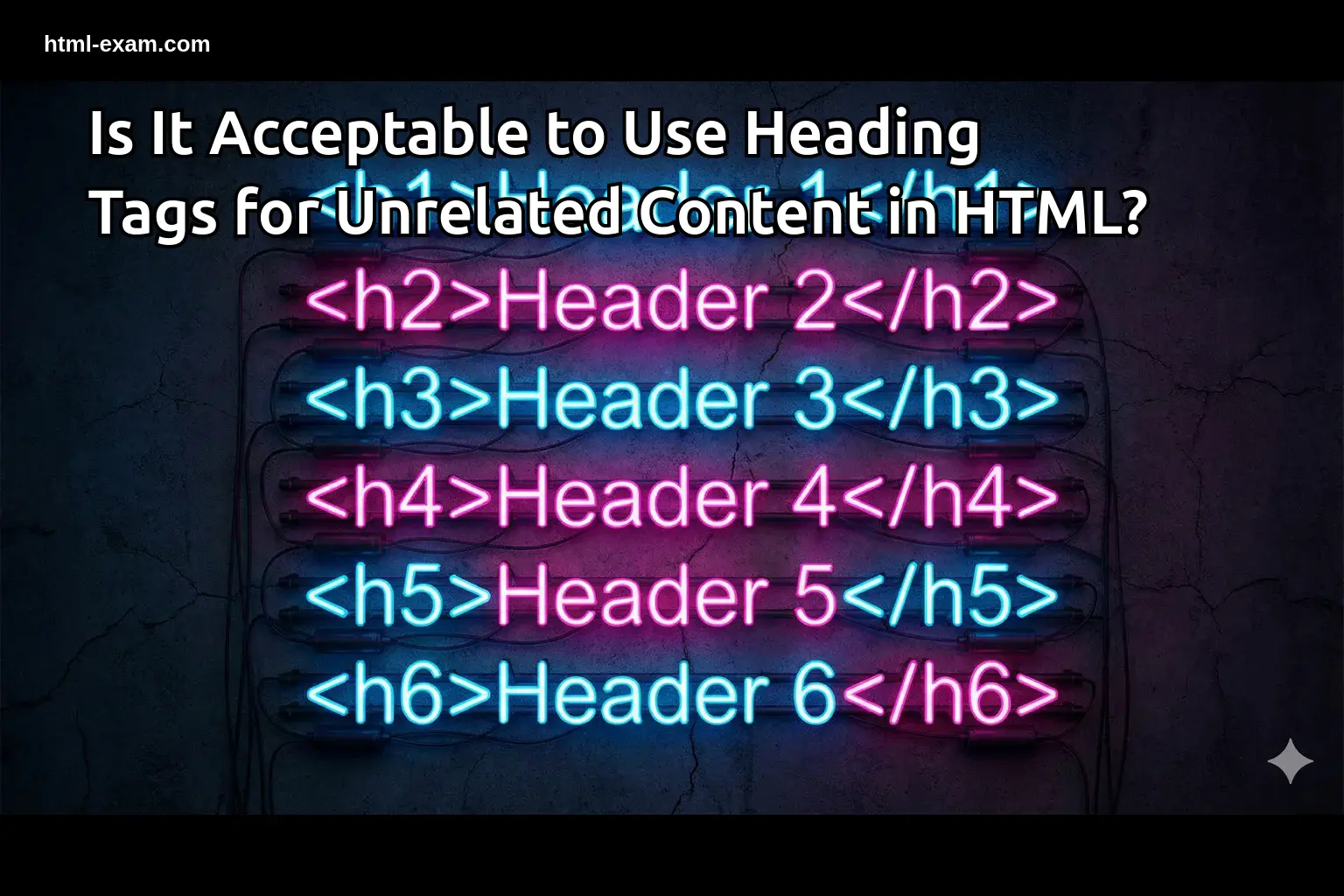 Is It Acceptable to Use Heading Tags for Unrelated Content in HTML?